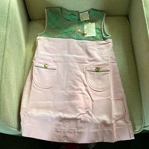 Beaufort Bonnet Company TBBC Jill Jumper Corduroy palm pink Mirador Plaid dress